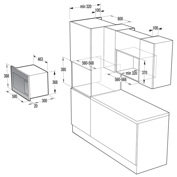 Микроволновая печь Gorenje BM 201 A4XG Встраиваемый/ 800 Вт/ Черный photo 4