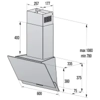 Вытяжка Gorenje WHI629EB Наклонная/ Черный/ Серый photo 6