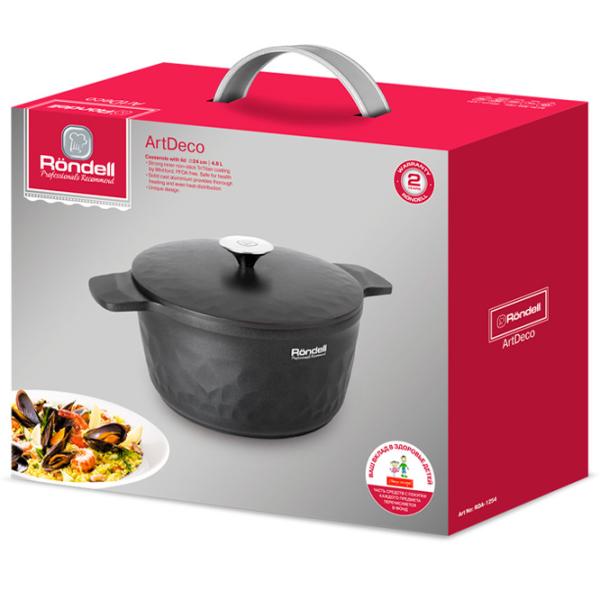Cratiță Rondell RDA-1254 4.8 l Aluminiu/ Black photo 6 Cratiță Rondell RDA-1254 4.8 l Aluminiu/ Black photo 6