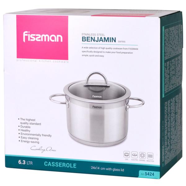 Cratiță Fissman 5424 6.3 l Oțel inoxidabil/ Steel photo 5