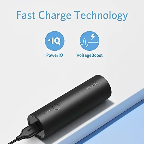 Power Bank Anker PowerCore (A1109) 5000 mAh/ Black photo 4