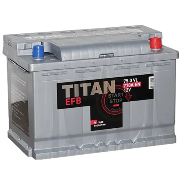 Авто аккумулятор Titan EFB 6СТ-75.0 VL 760A photo 2