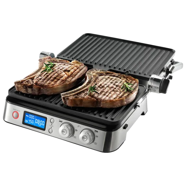 Электрогриль Delonghi CGH1030D Контактный, Барбекю/ 2000 Вт/ Черный Нержавеющая сталь photo 3
