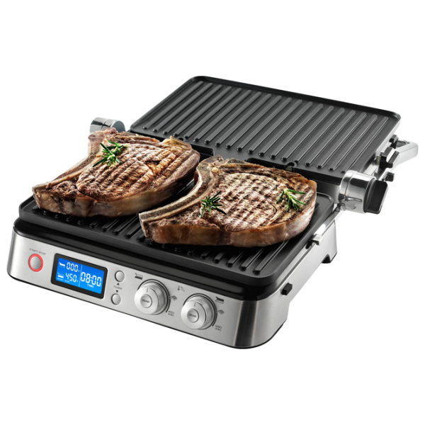 Электрогриль Delonghi CGH1030D Контактный, Барбекю/ 2000 Вт/ Черный Нержавеющая сталь photo 3