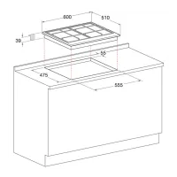 Plită Hotpoint-Ariston PCN 641 /HA Gaz/ Black photo 2