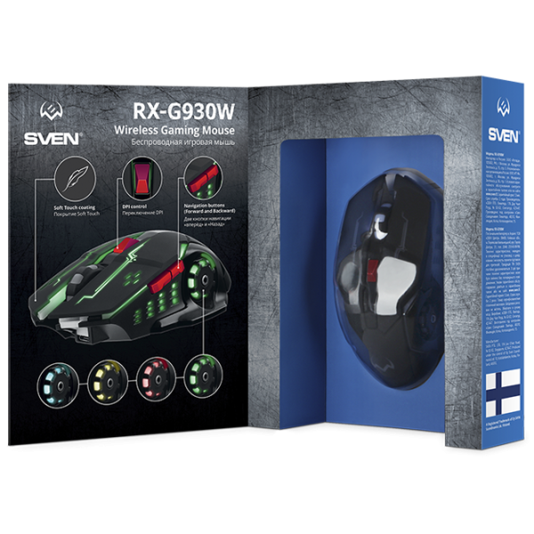 Мышь Sven RX-G930W USB/ Черный photo 14