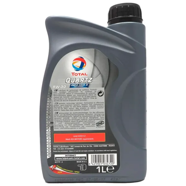 Ulei de motor Total Quartz Ineo HKS D 5W-30 5W-30 1 l sintetic photo 2