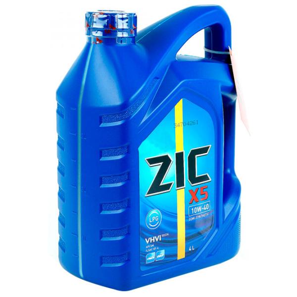 Моторное масло ZIC X5 LPG 10W-40 10W-40 4 л полусинтетическое photo 2