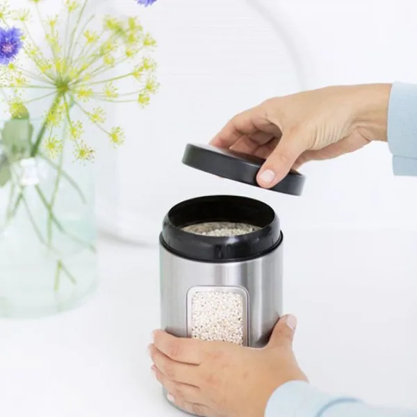 Rezervor de stocare BRABANTIA 299247 1.4 l/ Oțel/ Silver photo 2