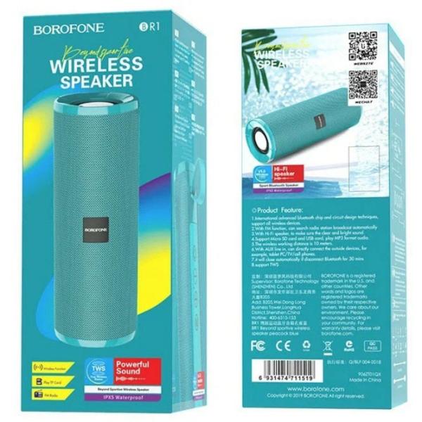Boxă portabilă Borofone BR1 1 x 5 W/ Blue photo 5 Boxă portabilă Borofone BR1 1 x 5 W/ Blue photo 5