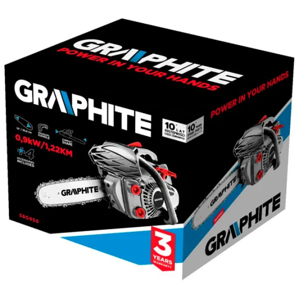 Fierăstrău cu lanţ Graphite 58G950 pe benzină/ Gray photo 9