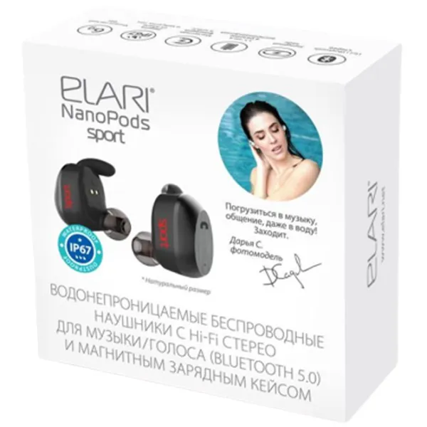 Наушники Elari NanoPods Sport Красный Черный Беспроводные/ Спорт photo 7