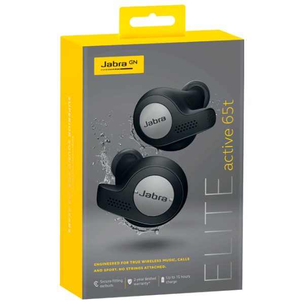 Наушники Jabra Elite 65t Earbuds Titanium Черный Беспроводные/ Спорт photo 5