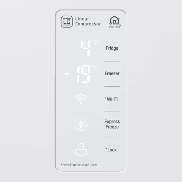 Frigider LG GC-B247SVDC Side by Side 626 l / 179 cm / White photo 6