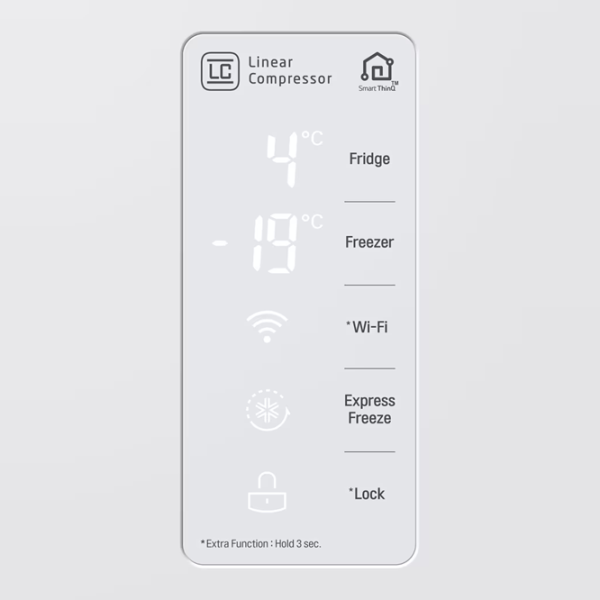 Frigider LG GC-B247SVDC Side by Side 626 l / 179 cm / White photo 6