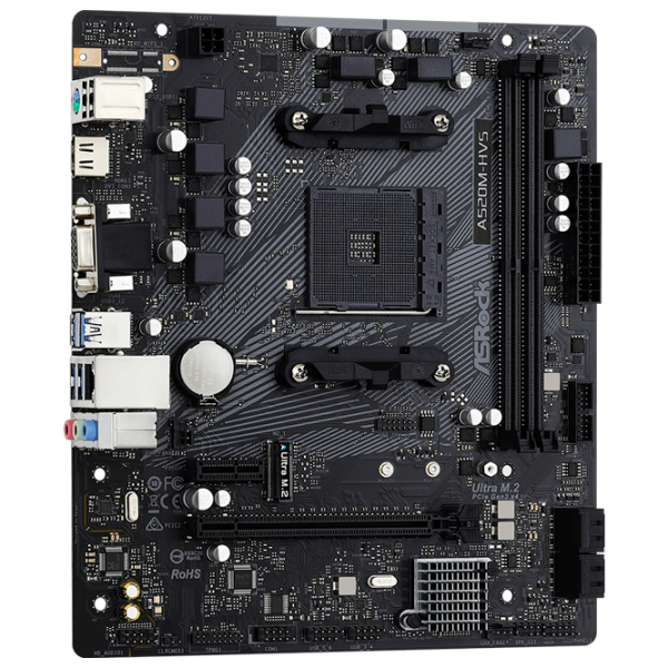Материнская плата ASRock A520M-HVS mATX/ AMD A520M photo 2