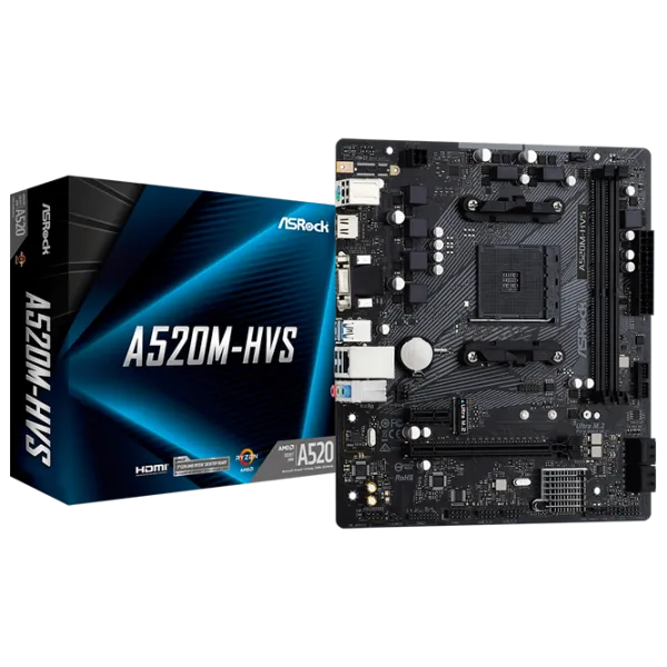 Материнская плата ASRock A520M-HVS mATX/ AMD A520M photo 5