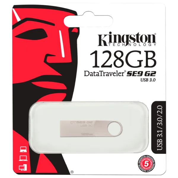 Kingston Data Travel SE9 G2 128 ГБ Серебристый photo 4
