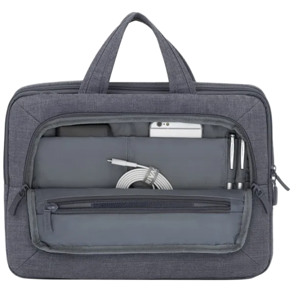 Сумка для ноутбука RivaCase Canvas 13.3"/ Серый photo 7