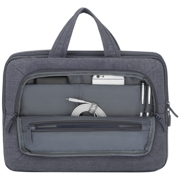 Сумка для ноутбука RivaCase Canvas 13.3"/ Серый photo 7