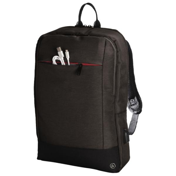 Рюкзак Hama MANCHESTER 15.6"/ Черный Коричневый photo 2 Рюкзак Hama MANCHESTER 15.6"/ Черный Коричневый photo 2