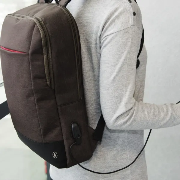 Рюкзак Hama MANCHESTER 15.6"/ Черный Коричневый photo 5 Рюкзак Hama MANCHESTER 15.6"/ Черный Коричневый photo 5