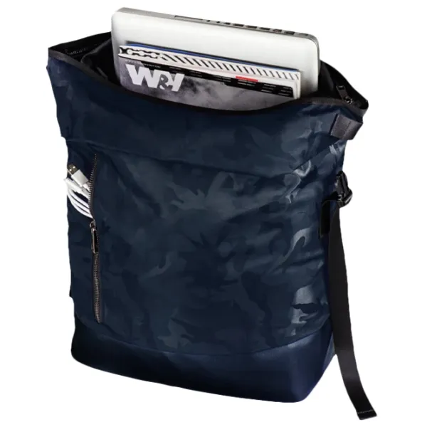 Rucsac Hama Roll Top Mission Camo 15.6"/ Navy Blue photo 5