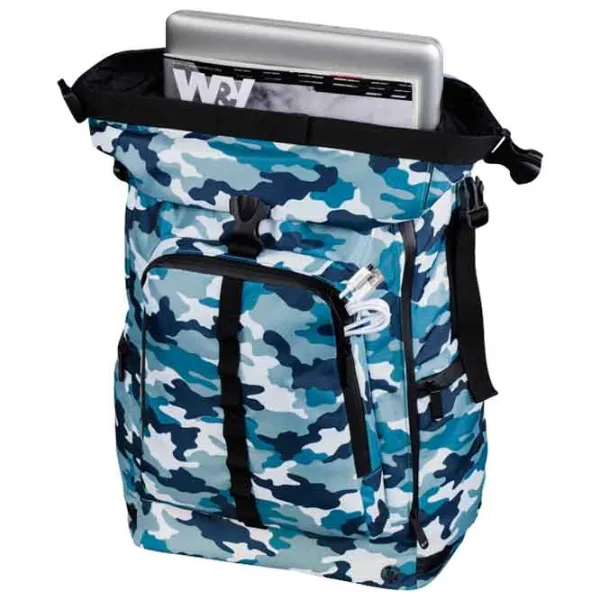 Рюкзак Hama Roll-Top 15.6"/ Camouflage Синий photo 4 Рюкзак Hama Roll-Top 15.6"/ Camouflage Синий photo 4