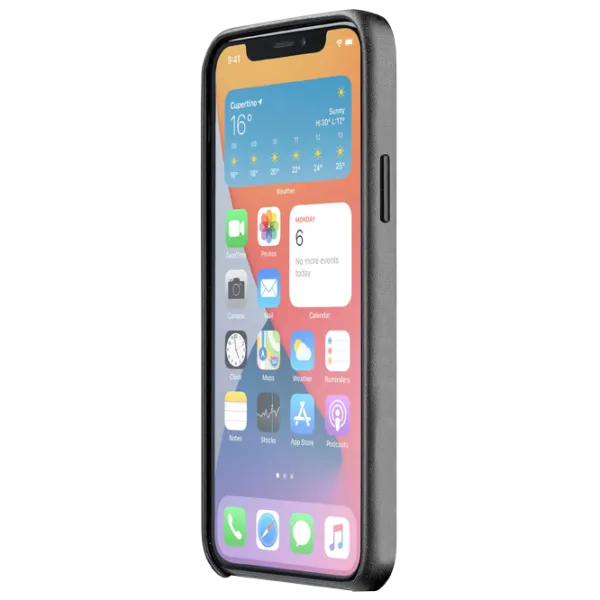 Husă pentru smartphone Apple iPhone 12 mini Cellularline/ Back/ Piele/ Black photo 3 Husă pentru smartphone Apple iPhone 12 mini Cellularline/ Back/ Piele/ Black photo 3