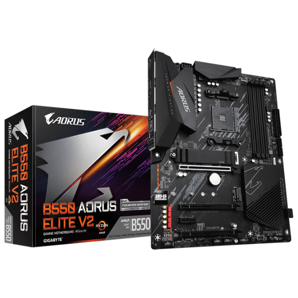 Материнская плата Gigabyte AORUS ELITE V2 1.0 ATX/ AMD B550 photo 5 Материнская плата Gigabyte AORUS ELITE V2 1.0 ATX/ AMD B550 photo 5