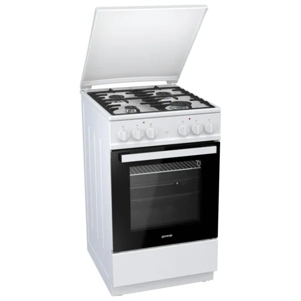 Aragaz Gorenje K 5142 WF-B Pe gaz/ White/ Black photo 3