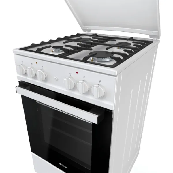 Aragaz Gorenje K 5142 WF-B Pe gaz/ White/ Black photo 5