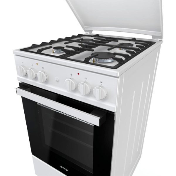 Aragaz Gorenje K 5142 WF-B Pe gaz/ White/ Black photo 5