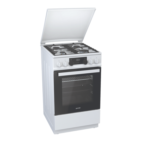 Aragaz Gorenje K 5341 WF-B Pe gaz/ White/ Black photo 3