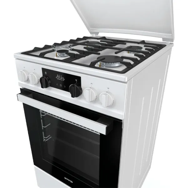 Aragaz Gorenje K 5341 WF-B Pe gaz/ White/ Black photo 5