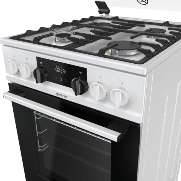 Aragaz Gorenje K 5341 WF Pe gaz/ White/ Black photo 5
