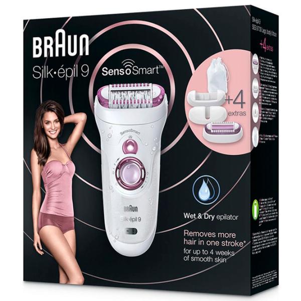 Эпилятор Braun SES 9700 Сухая/ Влажная/ Пурпурный Белый photo 6