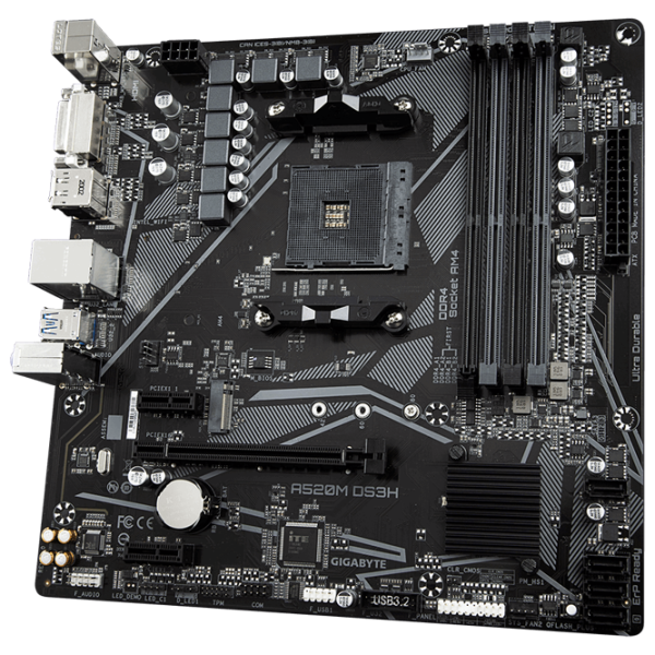 Материнская плата Gigabyte A520M DS3H 1.0 mATX/ AMD A520 photo 2
