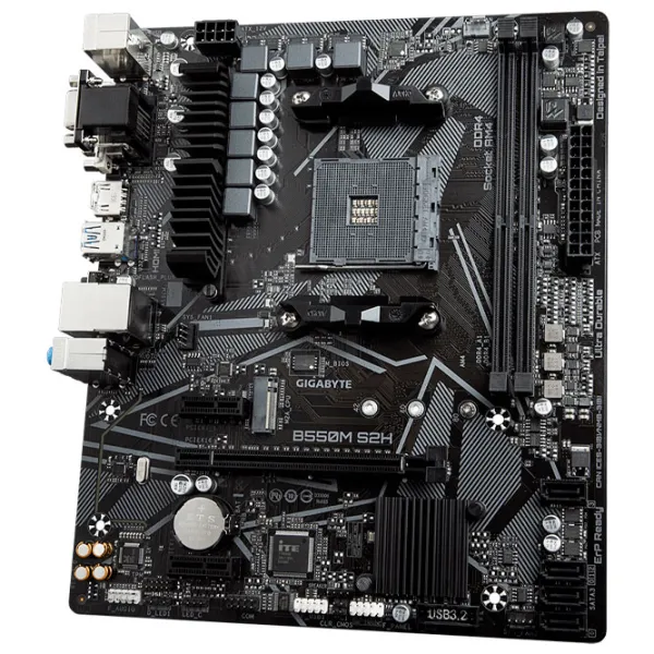 Placă de bază Gigabyte B550M S2H 1.0 mATX/ AMD B550 photo 2