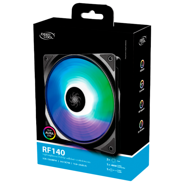 Вентилятор для корпуса Deepcool RF 140 – 2 in 1 Гидродинамический/ 1200 об/ мин photo 7 Вентилятор для корпуса Deepcool RF 140 – 2 in 1 Гидродинамический/ 1200 об/ мин photo 7