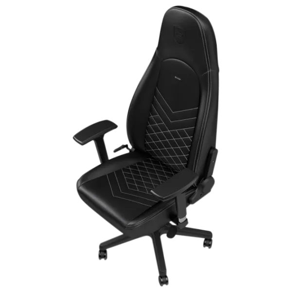 Игровое кресло NOBLECHAIRS ICON Белый Черный photo 3
