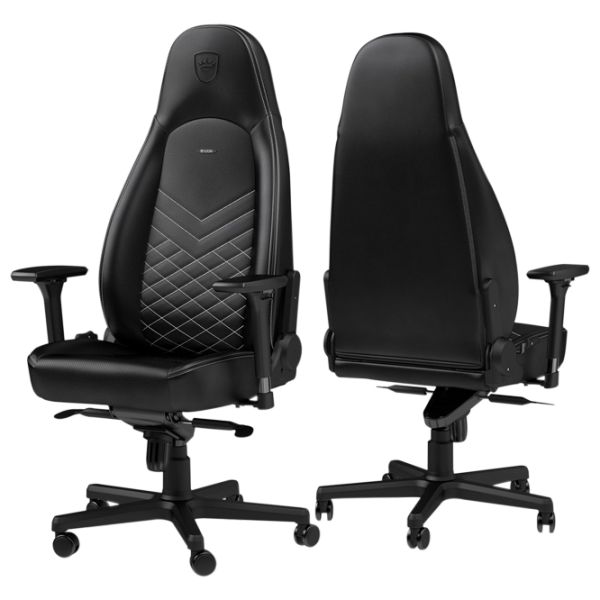 Игровое кресло NOBLECHAIRS ICON Белый Черный photo 5