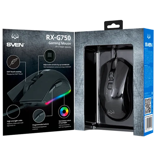 Mouse Sven RX-G750 USB/ Black photo 5