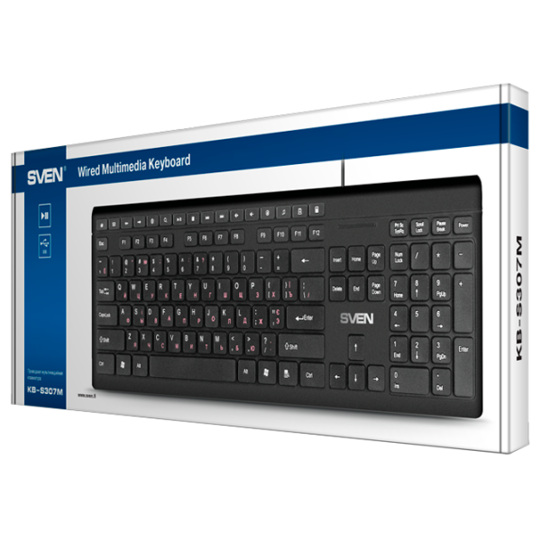 Tastatură Sven Comfort KB-S307M Cu fir/ Black photo 4