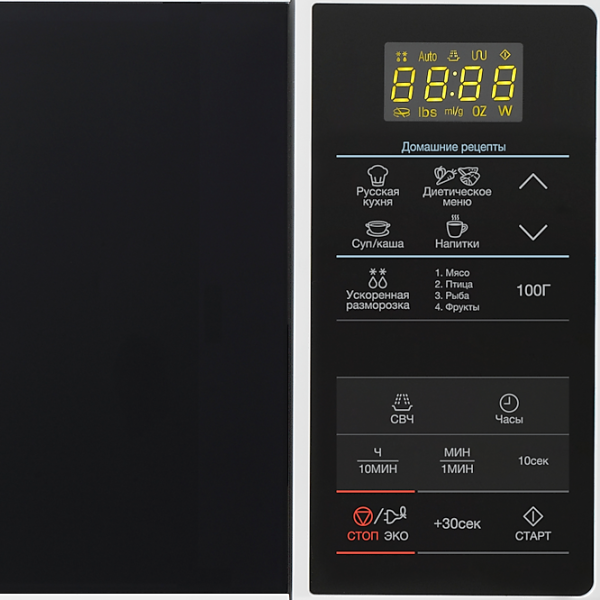 Микроволновая печь Samsung ME83KRW-2/ BW Отдельно стоящий/ 800 Вт/ Белый photo 5
