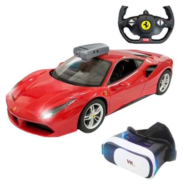 Mașină Rastar Ferrari 488 GTB & VR Glasses 79800 Red photo 3