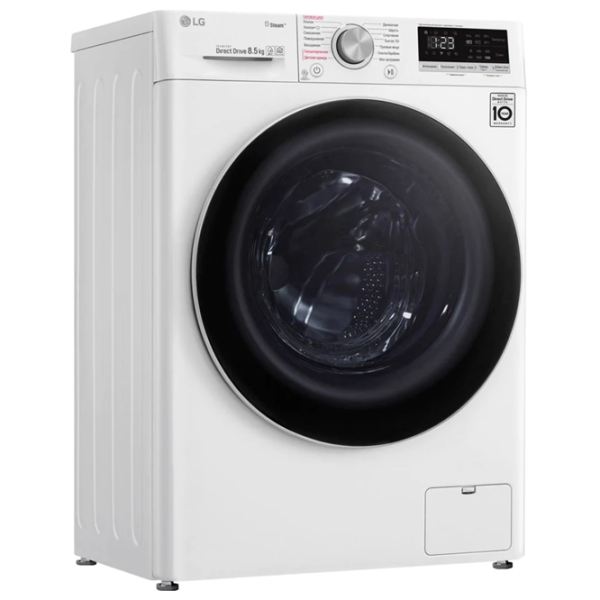Mașină de spălat LG F2V5GS0W Direct Drive/AI DD/Steam/LG ThinQ/8.5 kg/White photo 2 Mașină de spălat LG F2V5GS0W Direct Drive/AI DD/Steam/LG ThinQ/8.5 kg/White photo 2
