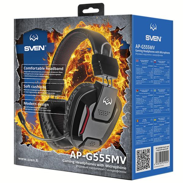 Наушники Sven AP-G555MV Черный Проводная/ Игровой photo 7 Наушники Sven AP-G555MV Черный Проводная/ Игровой photo 7