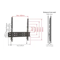 Suport TV Barkan E30 B VESA 400 x 400 mm photo 2