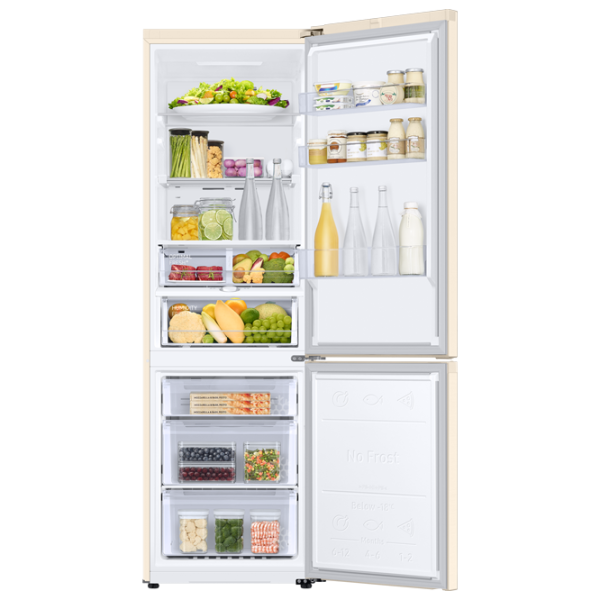 Frigider Samsung RB36T674FEL/UA cu congelator jos 360 l / 193.5 cm / Beige photo 4